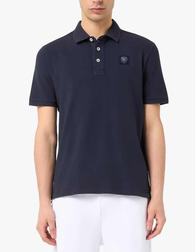 rinascente Blauer Albano piquet polo shirt