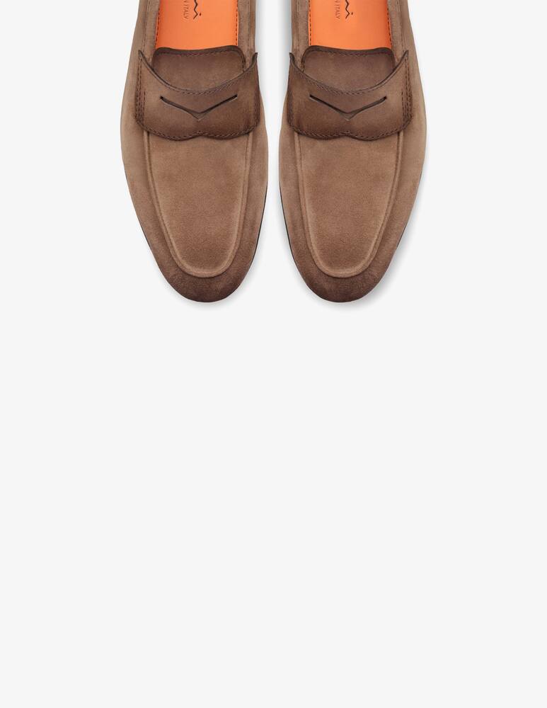 rinascente Santoni Mocassino penny in pelle scamosciata
