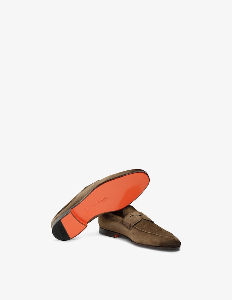 Santoni Suede penny loafers - picture 6