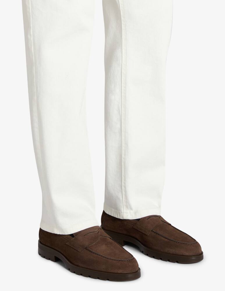 rinascente Santoni Suede penny loafers