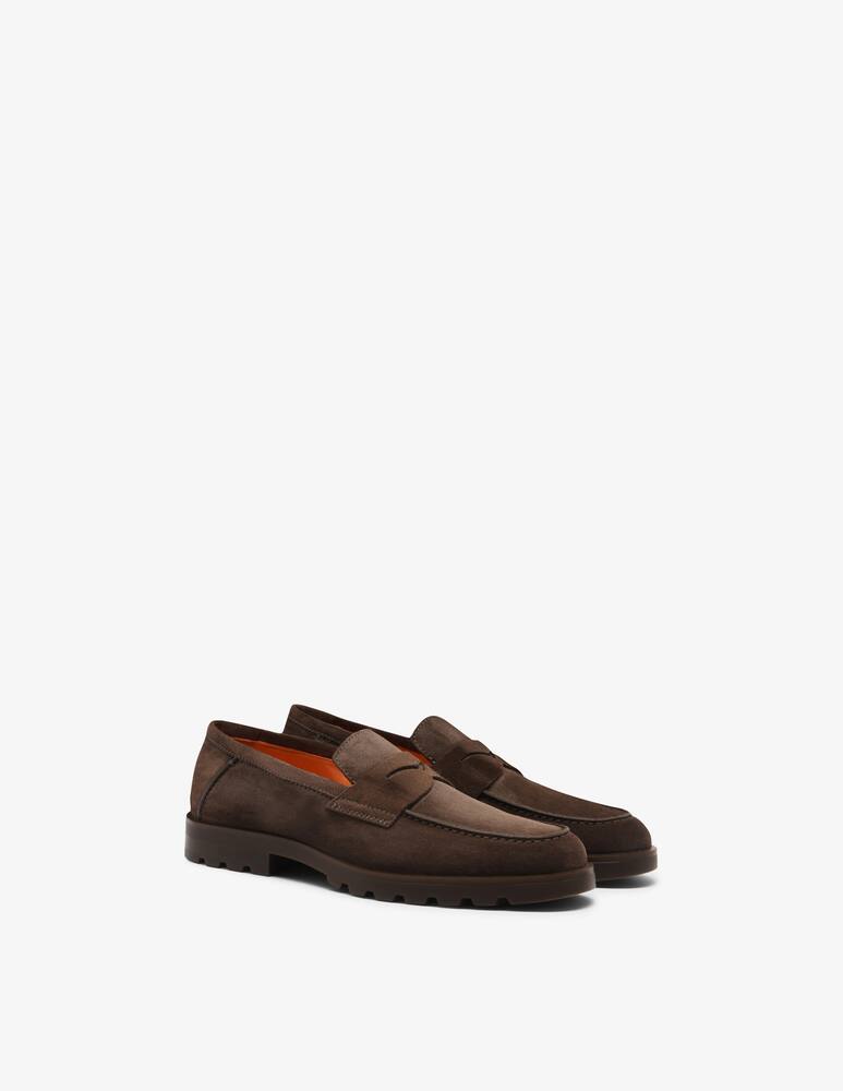 rinascente Santoni Suede penny loafers