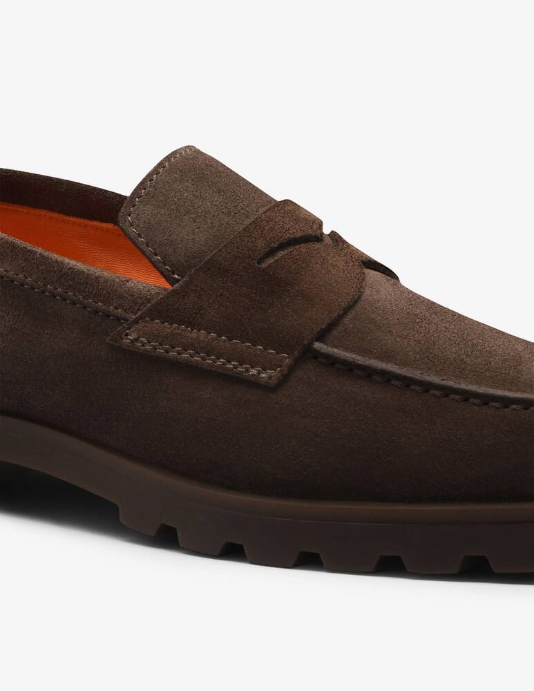 rinascente Santoni Suede penny loafers