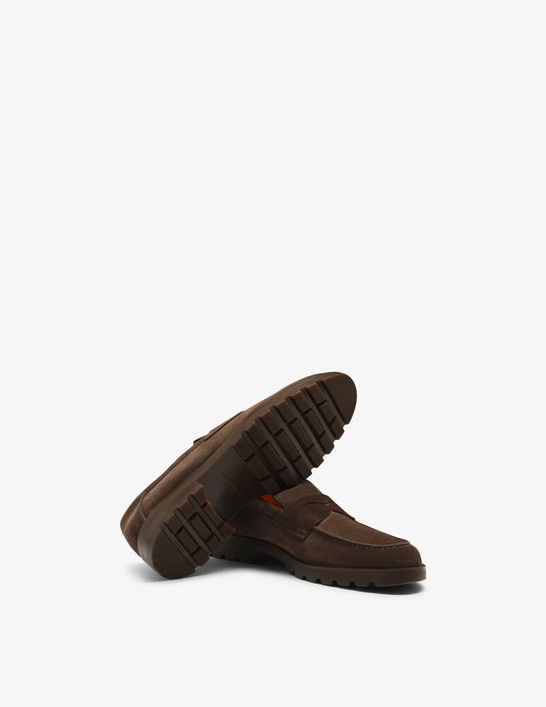 rinascente Santoni Suede penny loafers