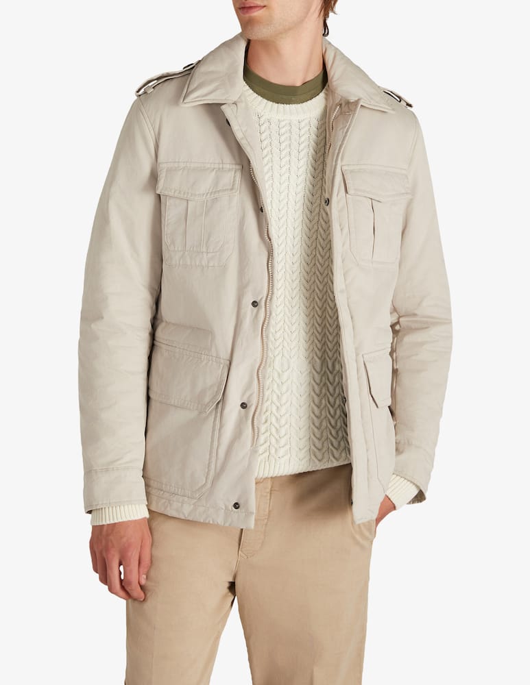 Slowear Montedoro water-repellent technical cotton field jacket - picture 1 Slowear Montedoro water-repellent technical cotton field jacket - picture 1