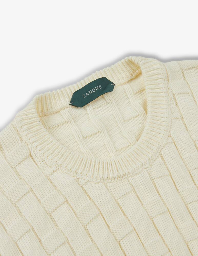 rinascente Slowear ZANONE - Slim-fit crew neck sweater in certified cotton