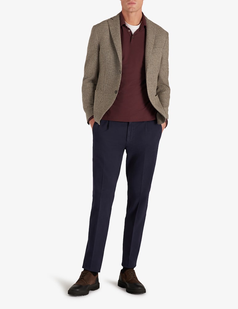 rinascente Slowear Zanone Polo manica lunga slim fit in IceCotton certificato