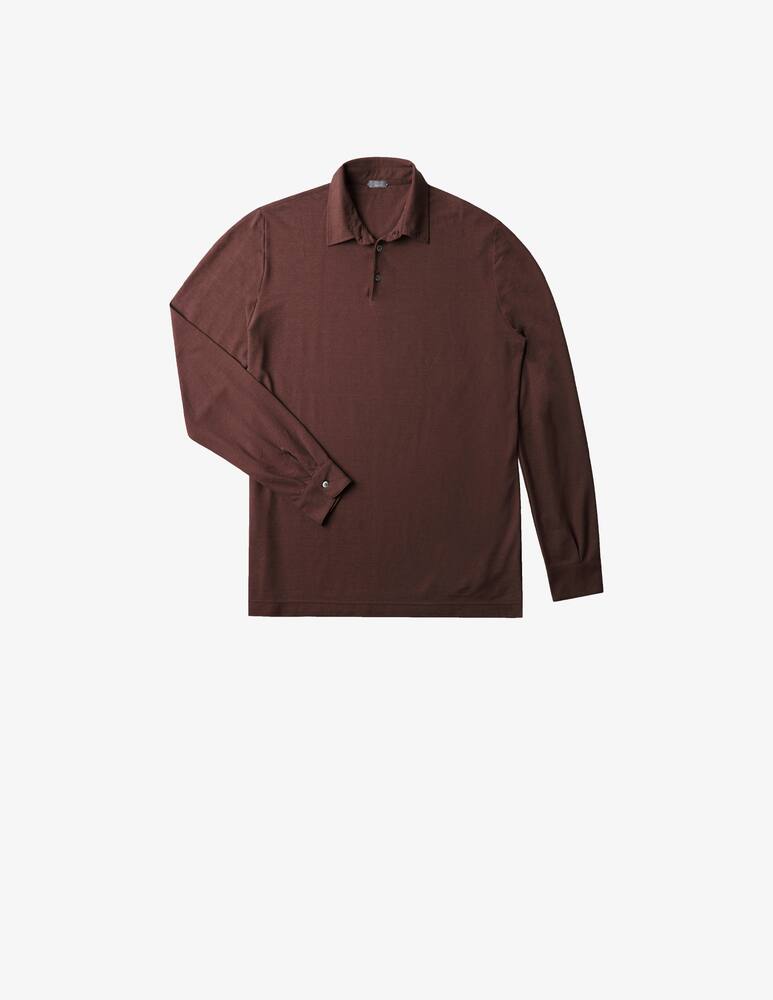 rinascente Slowear Zanone Polo manica lunga slim fit in IceCotton certificato