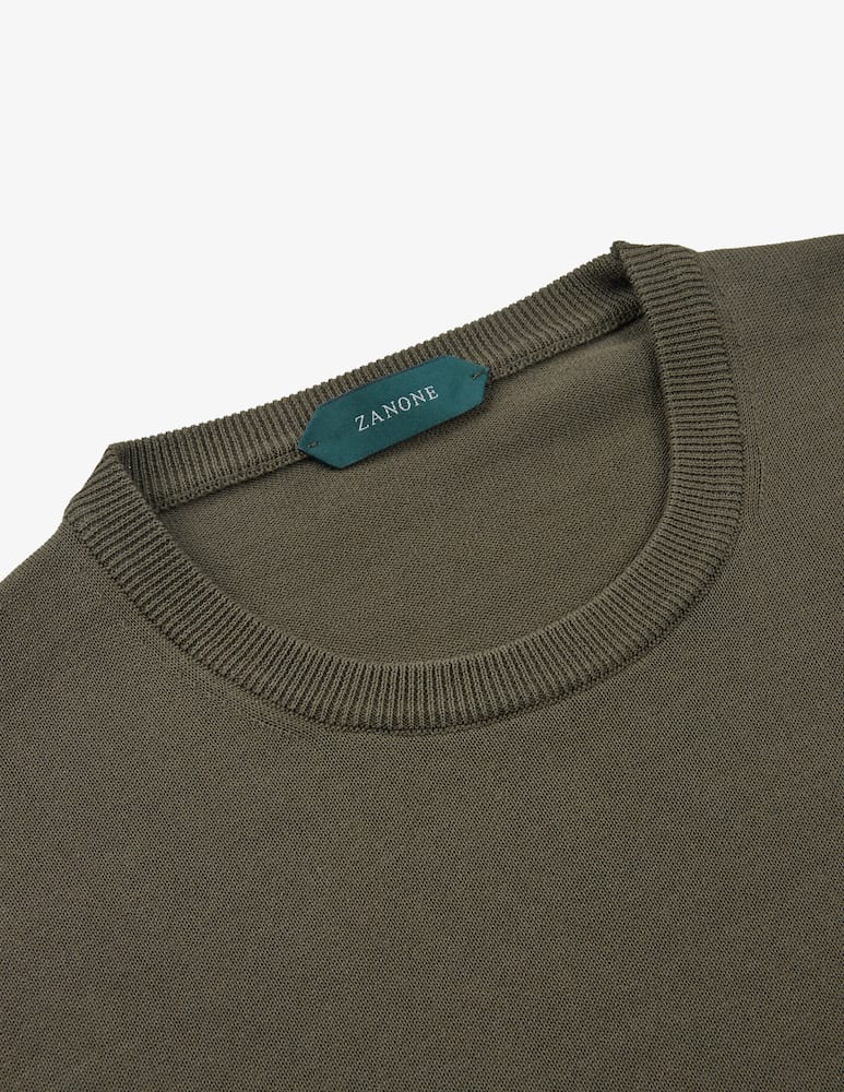 rinascente Slowear Zanone Girocollo slim fit in cotone crêpe certificato