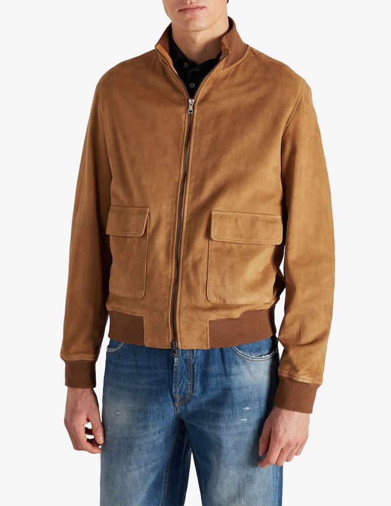 Slowear Montedoro Bomber regular fit in pelle suede - immagine 1 Slowear Montedoro Bomber regular fit in pelle suede - immagine 1
