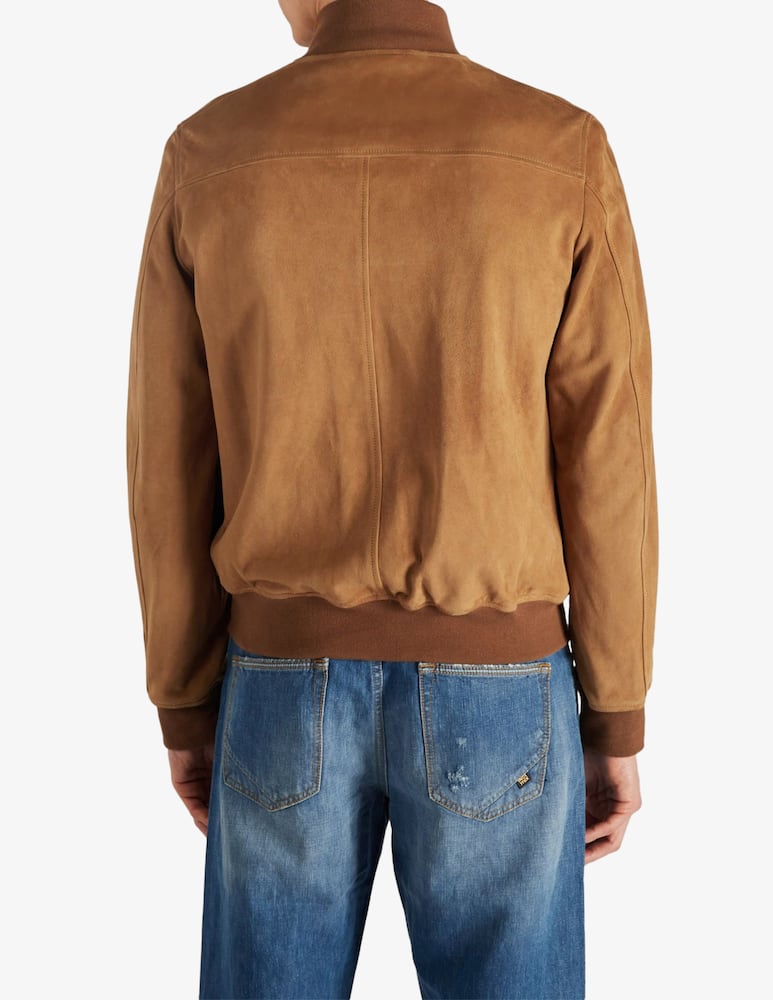 rinascente Slowear Montedoro Bomber regular fit in pelle suede