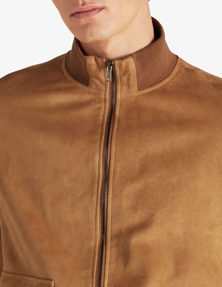 rinascente Slowear Montedoro Bomber regular fit in pelle suede