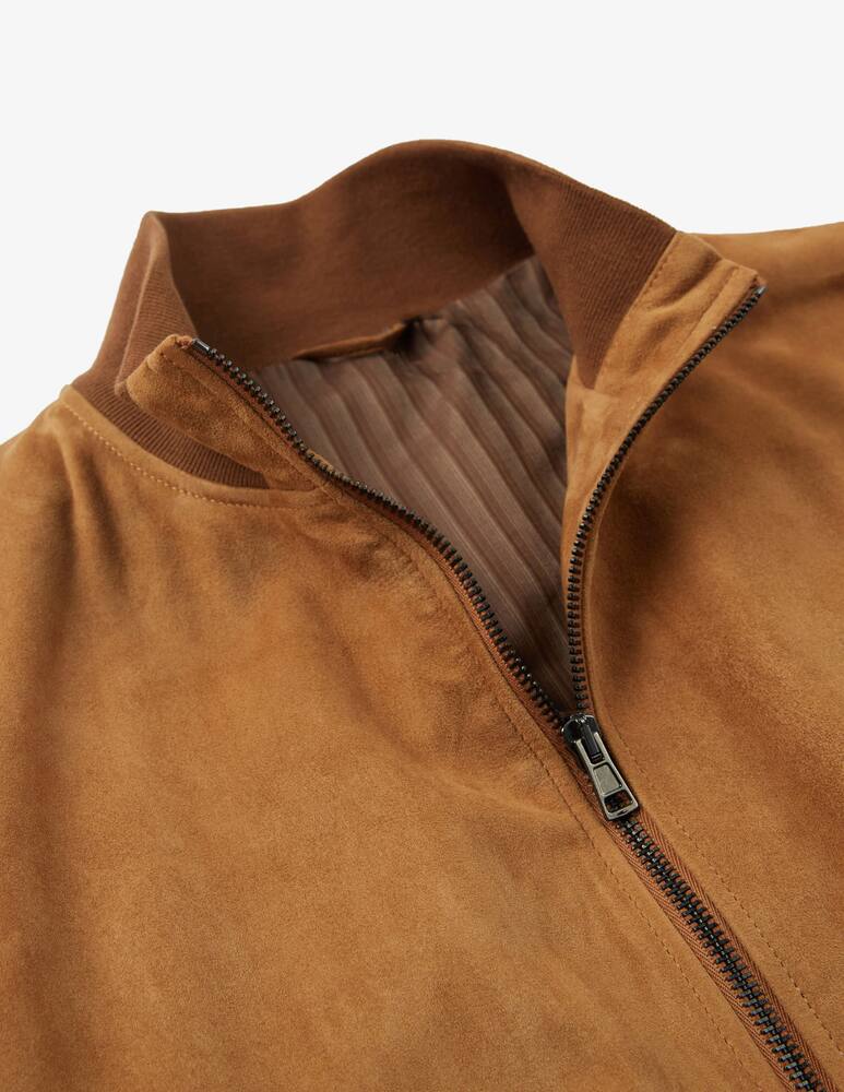 rinascente Slowear Montedoro Bomber regular fit in pelle suede