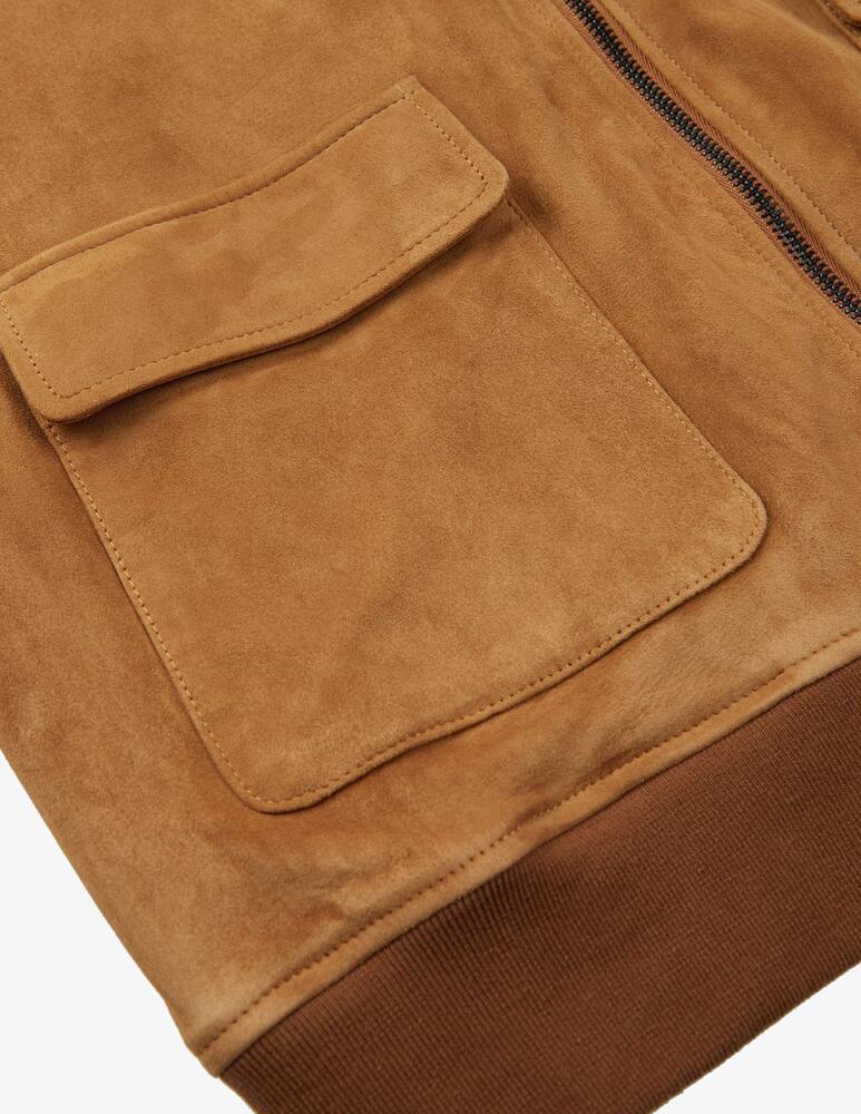 rinascente Slowear Montedoro Bomber regular fit in pelle suede