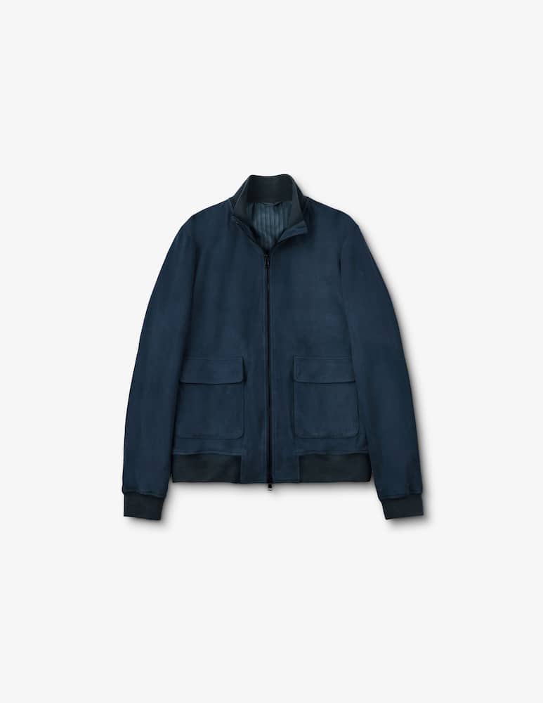 Slowear Montedoro Bomber regular fit in pelle suede - immagine 1 Slowear Montedoro Bomber regular fit in pelle suede - immagine 1