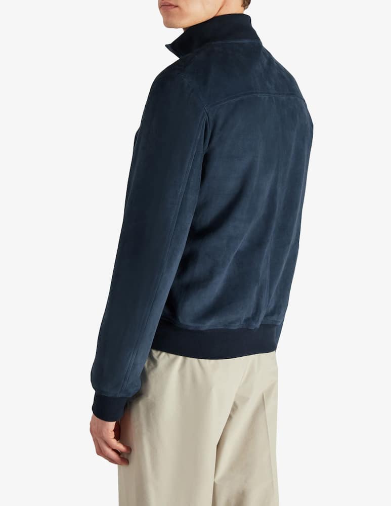 rinascente Slowear Montedoro Bomber regular fit in pelle suede