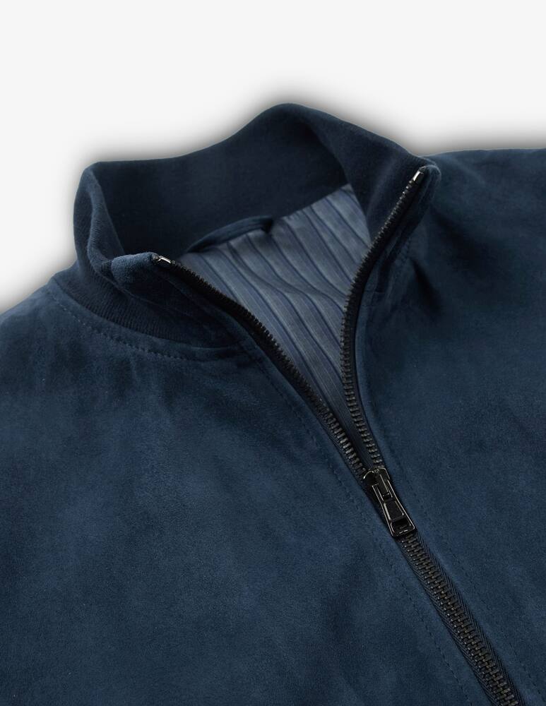 rinascente Slowear Montedoro Bomber regular fit in pelle suede