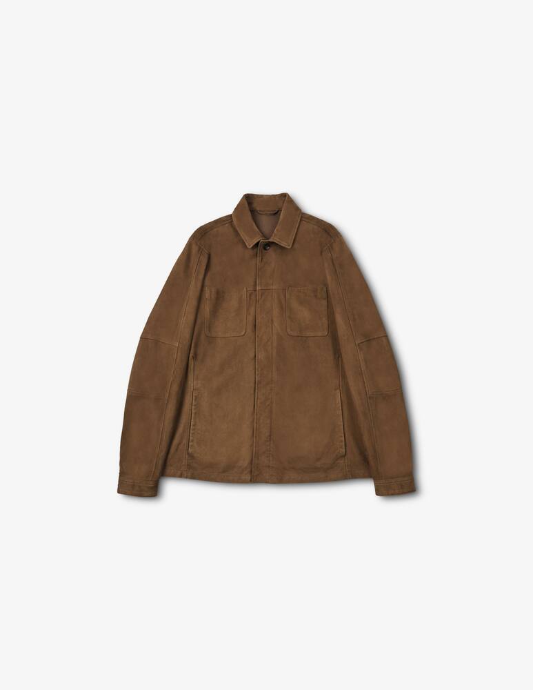 rinascente Slowear Montedoro Suede leather overshirt