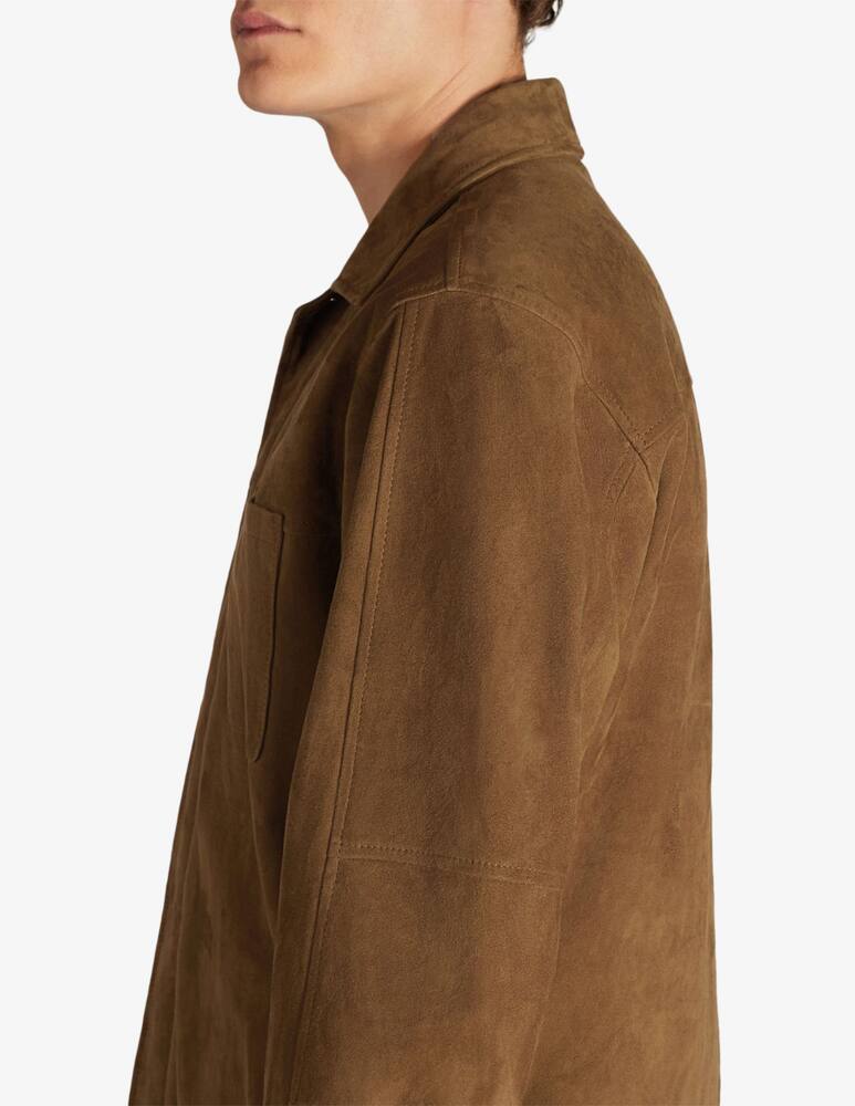 rinascente Slowear Montedoro Suede leather overshirt