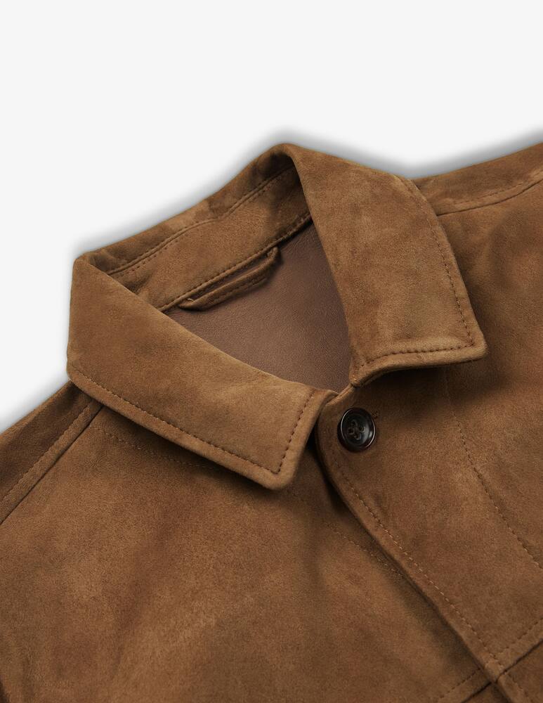 rinascente Slowear Montedoro Suede leather overshirt