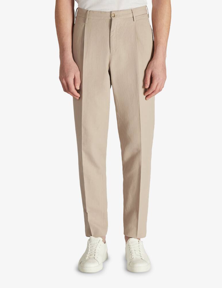 rinascente Slowear Incotex Pantalone tapered fit in cotone ice crêpe chinolino certificato