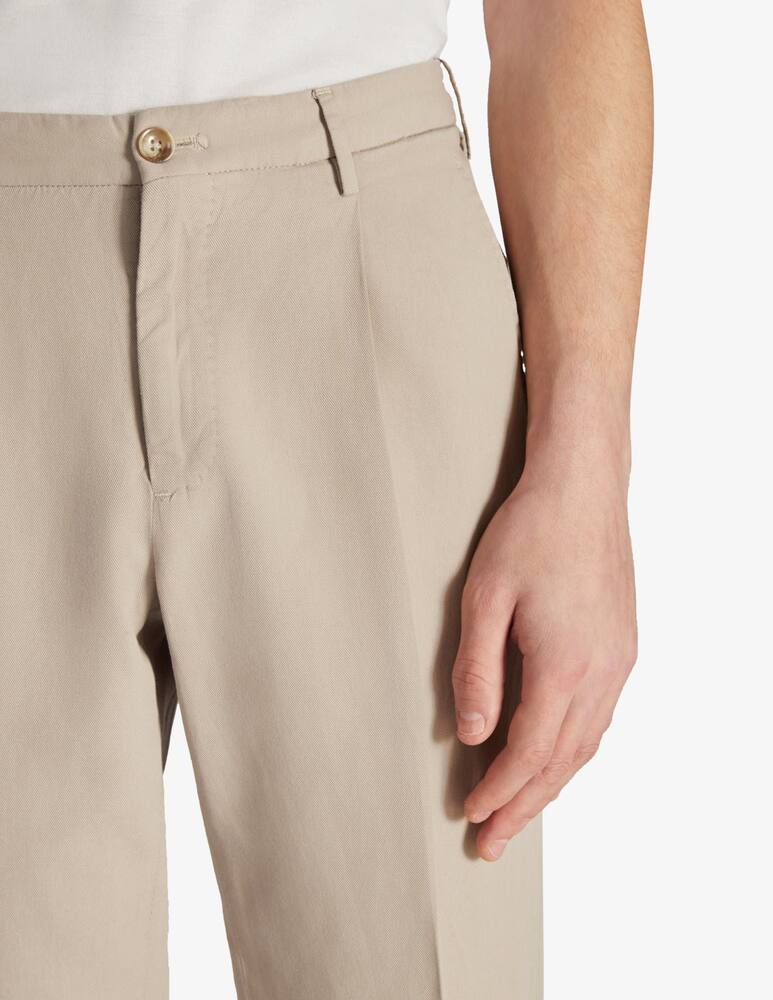 rinascente Slowear Incotex Pantalone tapered fit in cotone ice crêpe chinolino certificato