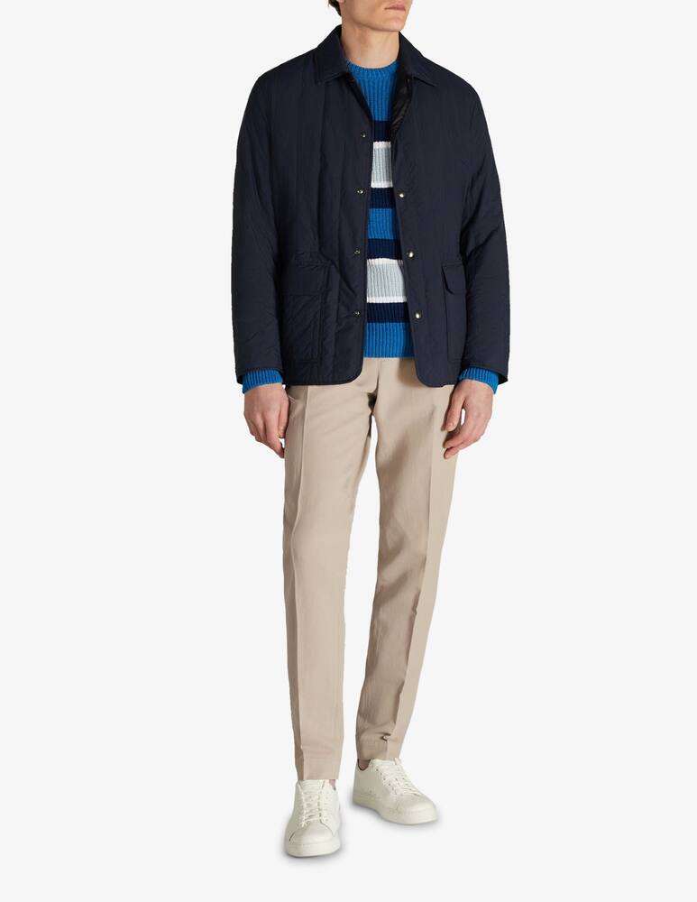 rinascente Slowear Incotex Pantalone tapered fit in cotone ice crêpe chinolino certificato