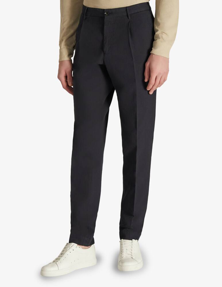 rinascente Slowear Incotex Pantalone tapered fit in cotone ice crêpe chinolino certificato