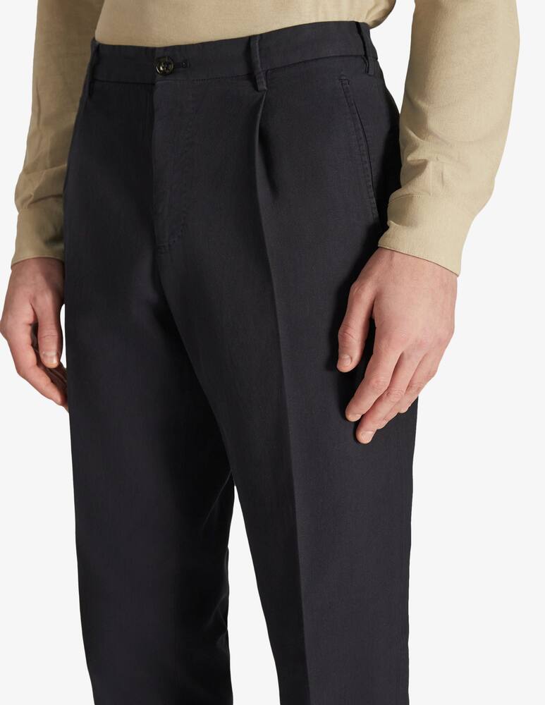 rinascente Slowear Incotex Pantalone tapered fit in cotone ice crêpe chinolino certificato
