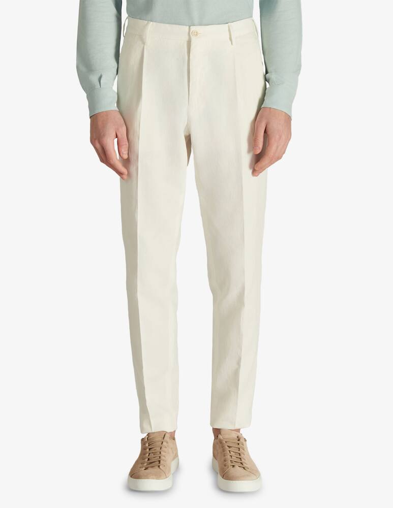rinascente Slowear Incotex Tapered-fit trousers in certified ice crêpe Chinolino cotton 