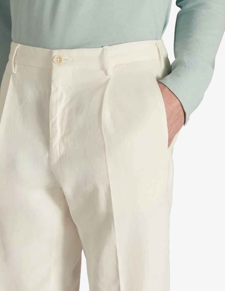 rinascente Slowear Incotex Tapered-fit trousers in certified ice crêpe Chinolino cotton 