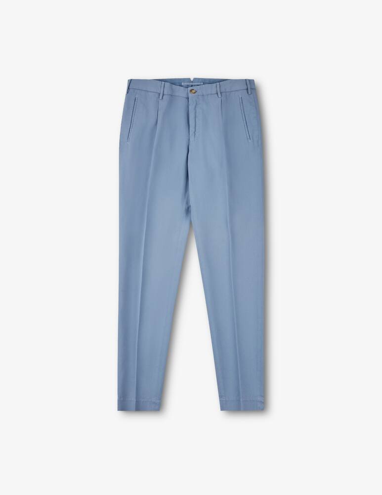 rinascente Slowear Incotex Pantalone tapered fit in cotone ice crêpe chinolino certificato