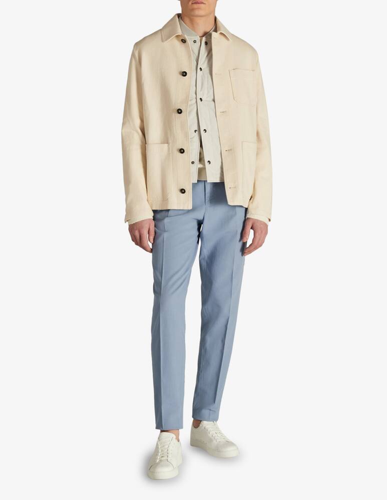 rinascente Slowear Incotex Pantalone tapered fit in cotone ice crêpe chinolino certificato