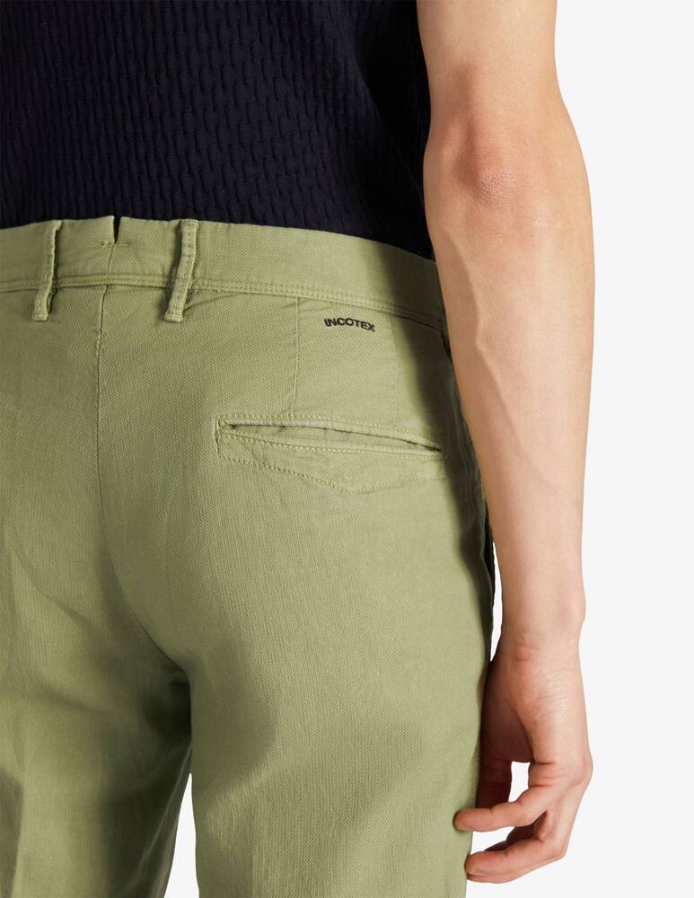 rinascente Slowear Incotex Slim-fit trousers in certified cotton and linen 
