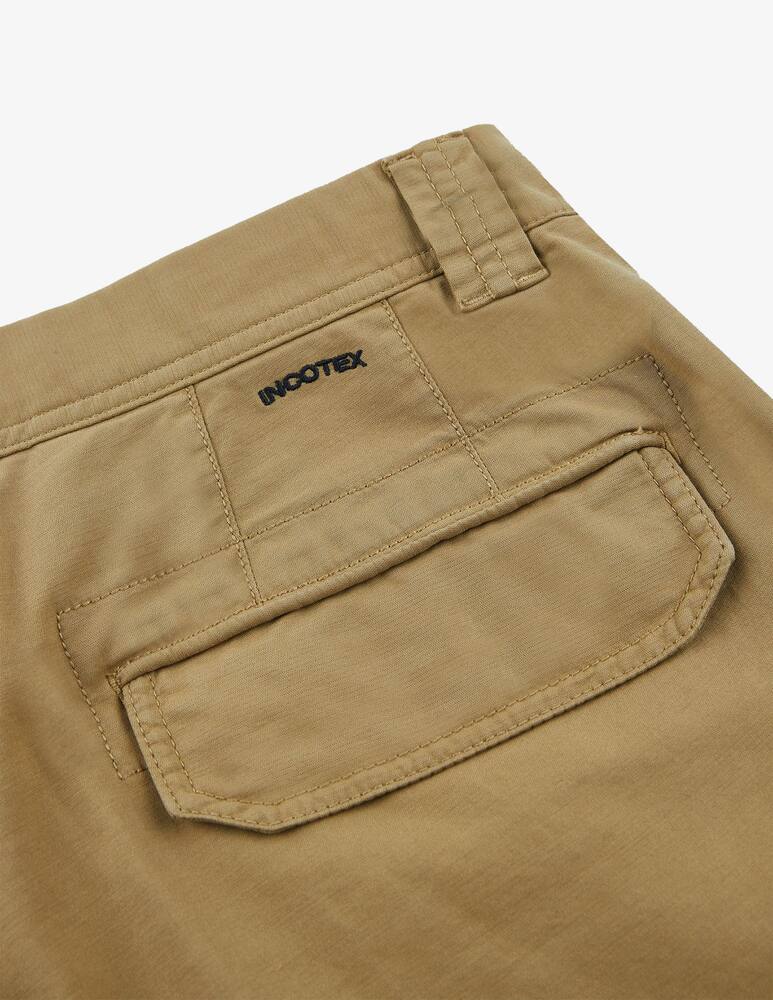 rinascente Slowear Incotex Pantalone cargo tapered fit in summer satin certificato