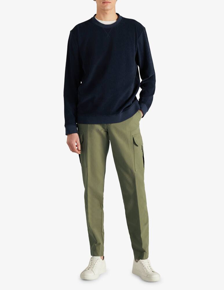 rinascente Slowear Incotex Pantalone cargo tapered fit in summer satin certificato