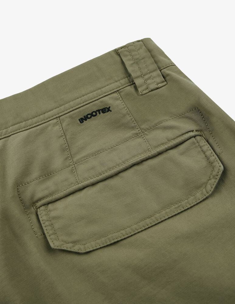 rinascente Slowear Incotex Pantalone cargo tapered fit in summer satin certificato