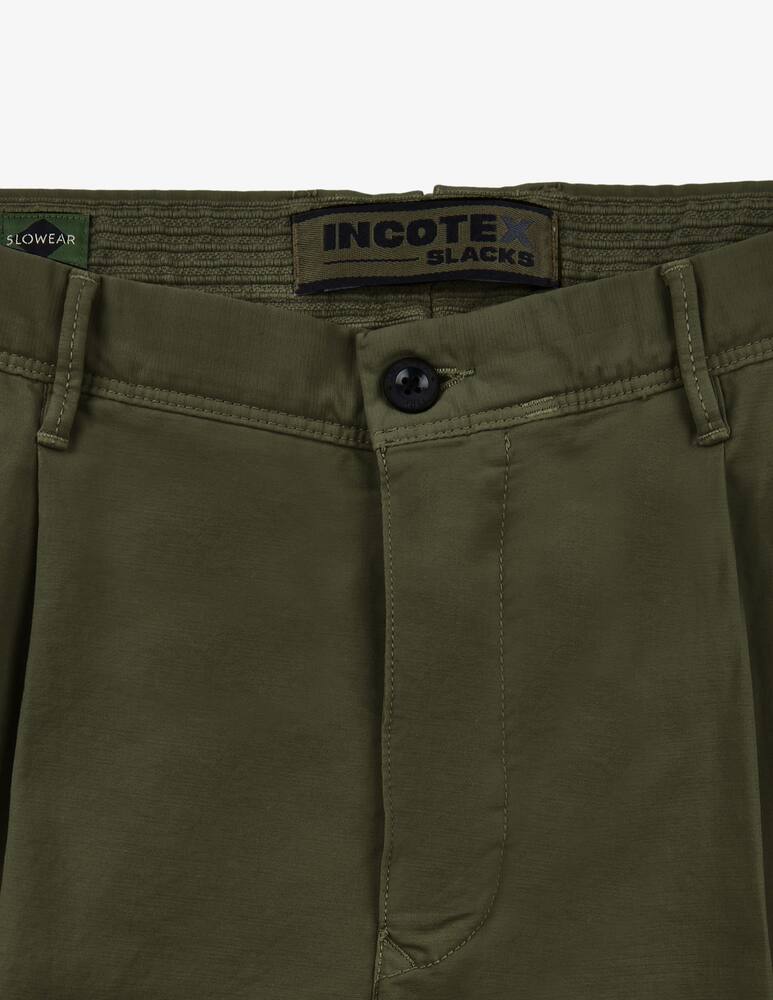 rinascente Slowear Incotex Pantalone tapered fit in summer satin certificato
