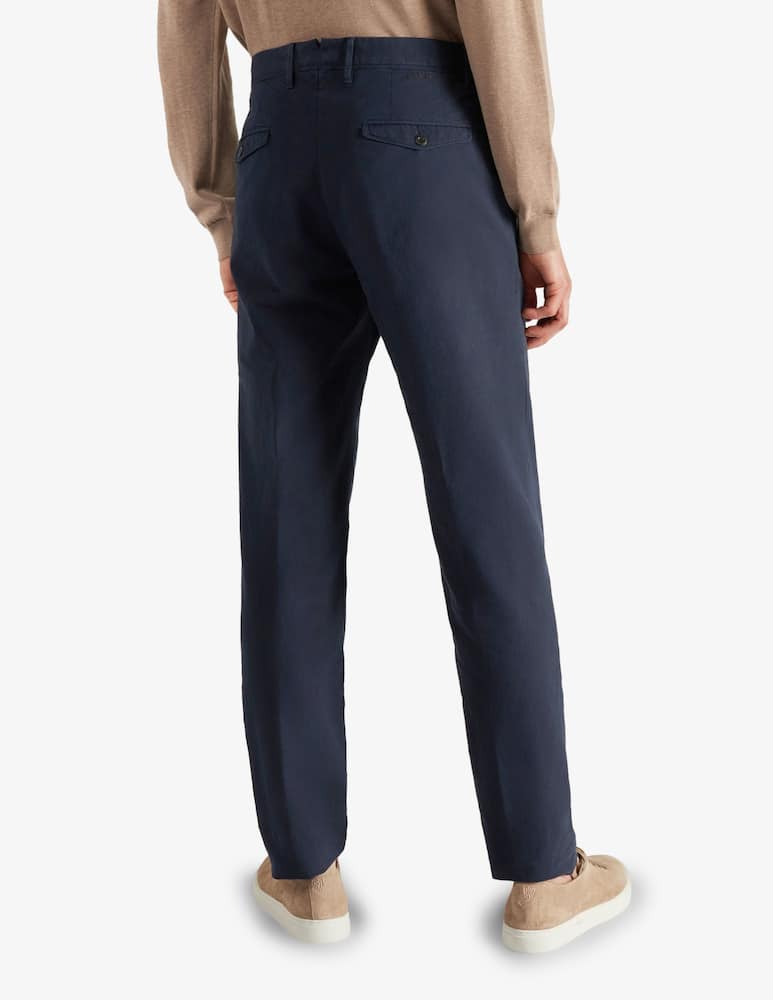 rinascente Slowear Incotex Pantalone tapered fit in summer satin certificato