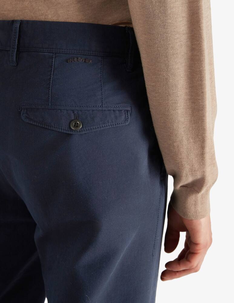 rinascente Slowear Incotex Pantalone tapered fit in summer satin certificato