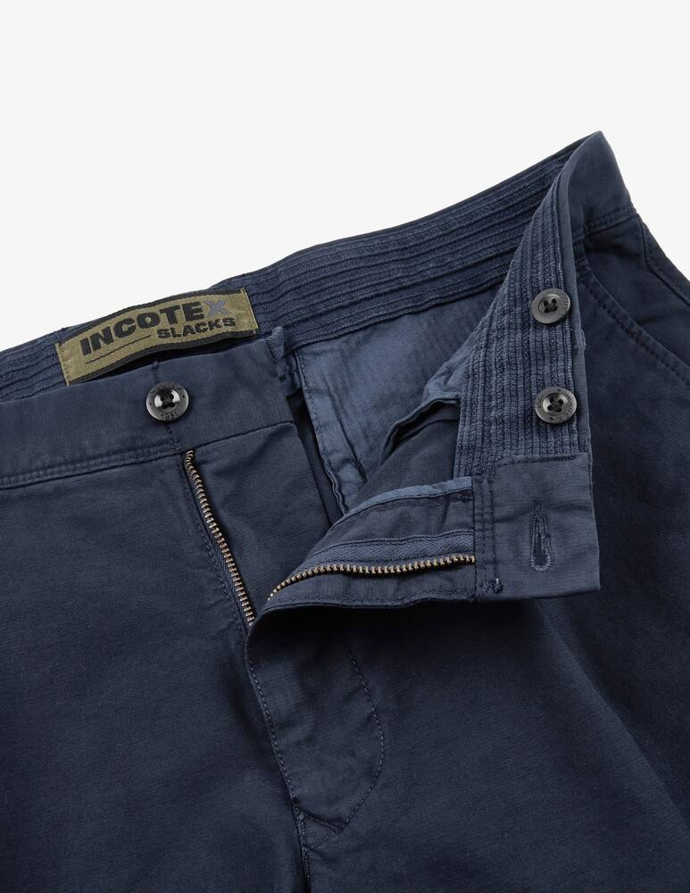 rinascente Slowear Incotex Pantalone tapered fit in summer satin certificato