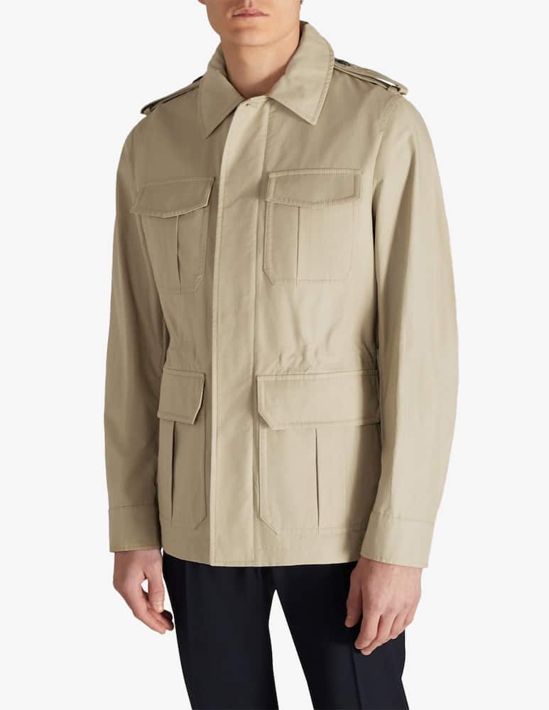 Slowear Montedoro Franchigia regular fit in cotone e tessuto tecnico idrorepellente - immagine 1 Slowear Montedoro Franchigia regular fit in cotone e tessuto tecnico idrorepellente - immagine 1