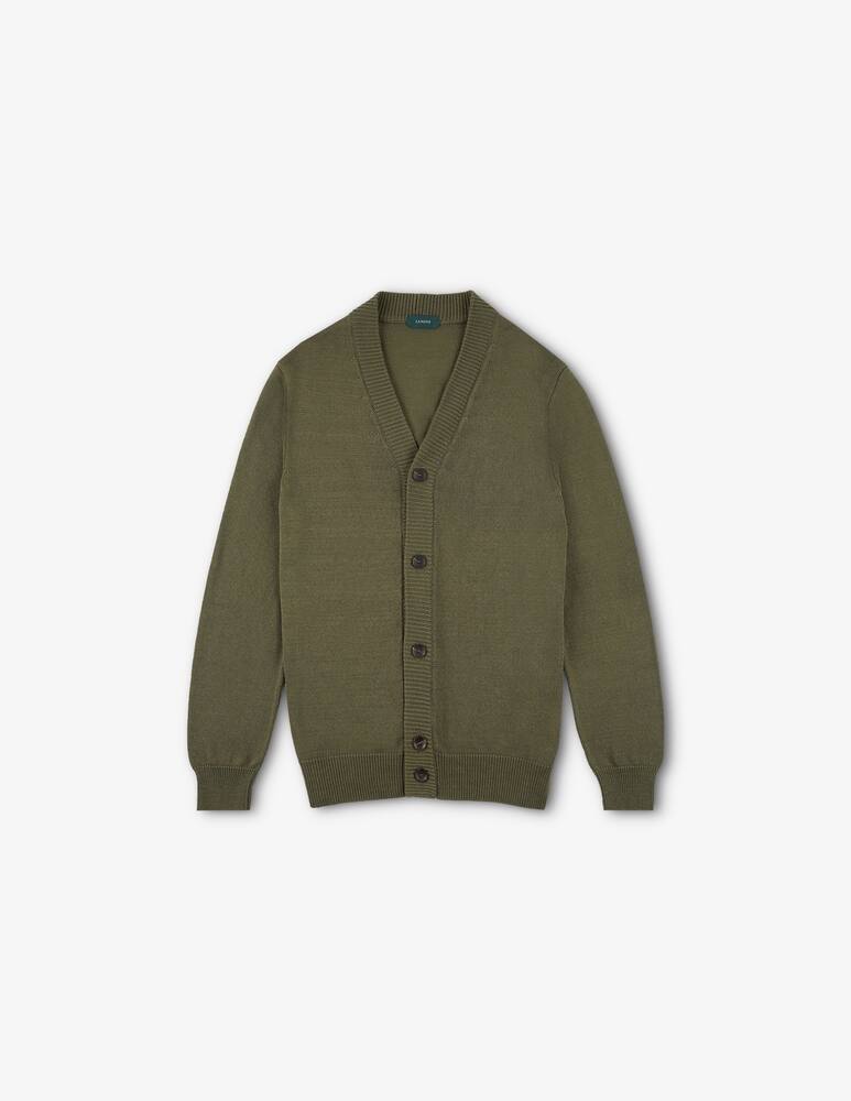 Slowear ZANONE - Slim-fit cardigan in certified crêpe cotton - picture 7 Slowear ZANONE - Slim-fit cardigan in certified crêpe cotton - picture 7