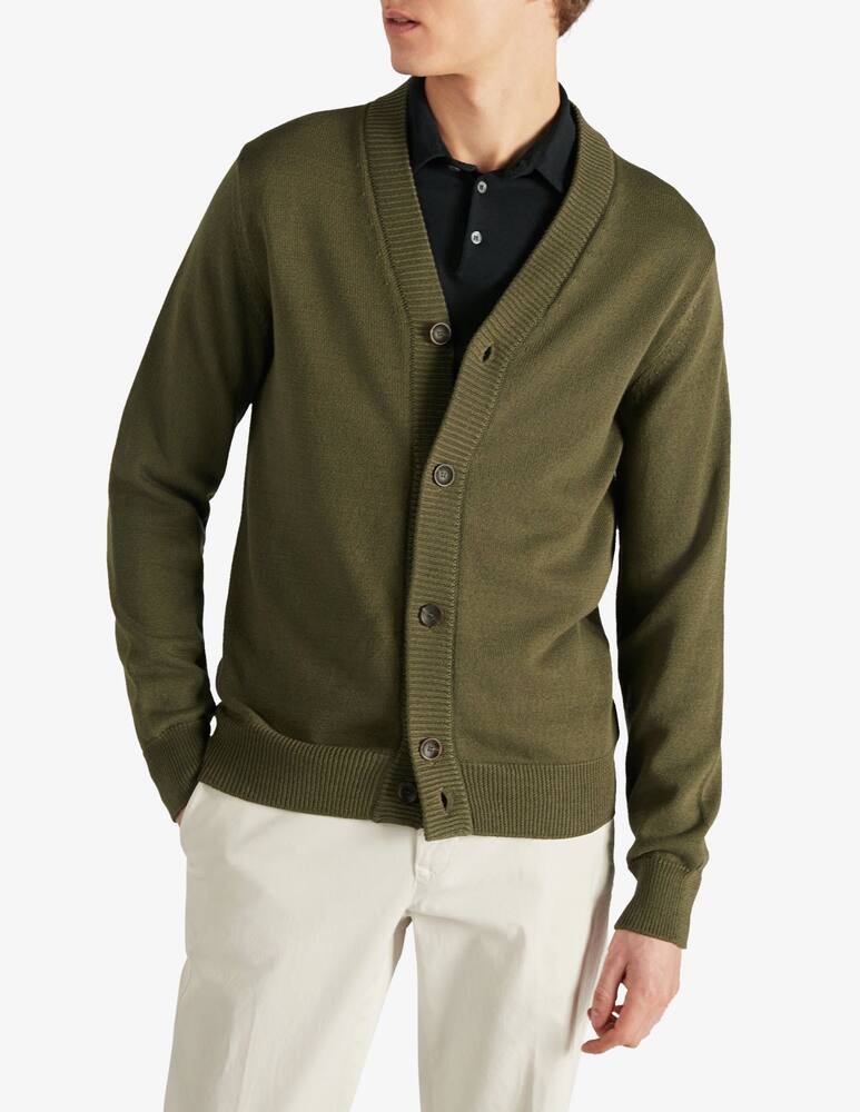 Slowear ZANONE - Slim-fit cardigan in certified crêpe cotton - picture 1 Slowear ZANONE - Slim-fit cardigan in certified crêpe cotton - picture 1