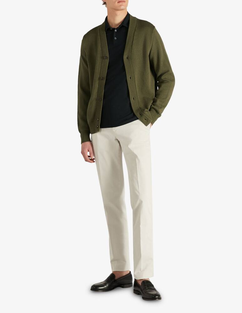 Slowear ZANONE - Slim-fit cardigan in certified crêpe cotton - picture 4 Slowear ZANONE - Slim-fit cardigan in certified crêpe cotton - picture 4