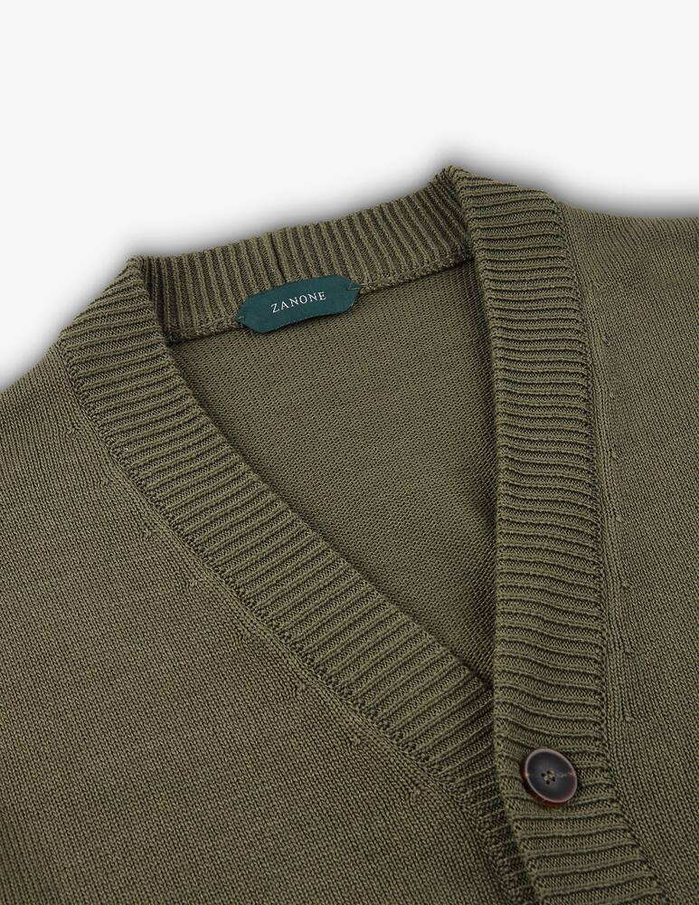 Slowear ZANONE - Slim-fit cardigan in certified crêpe cotton - picture 5 Slowear ZANONE - Slim-fit cardigan in certified crêpe cotton - picture 5