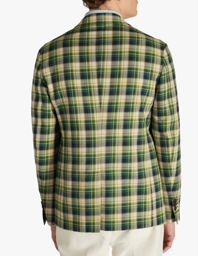 rinascente Slowear Montedoro Giacca slim fit in cotone organico con fantasia Madras