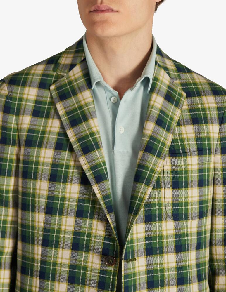 rinascente Slowear Montedoro Giacca slim fit in cotone organico con fantasia Madras