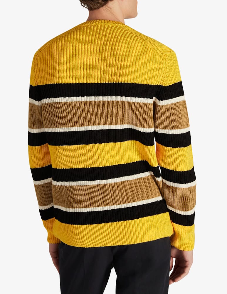 rinascente Slowear Zanone Girocollo slim fit in cotone certificato a righe