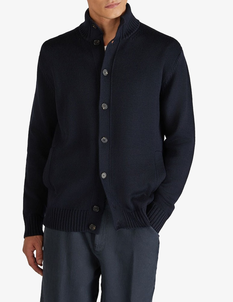 Slowear ZANONE - Slim-fit merino wool Bomber cardigan - picture 1 Slowear ZANONE - Slim-fit merino wool Bomber cardigan - picture 1