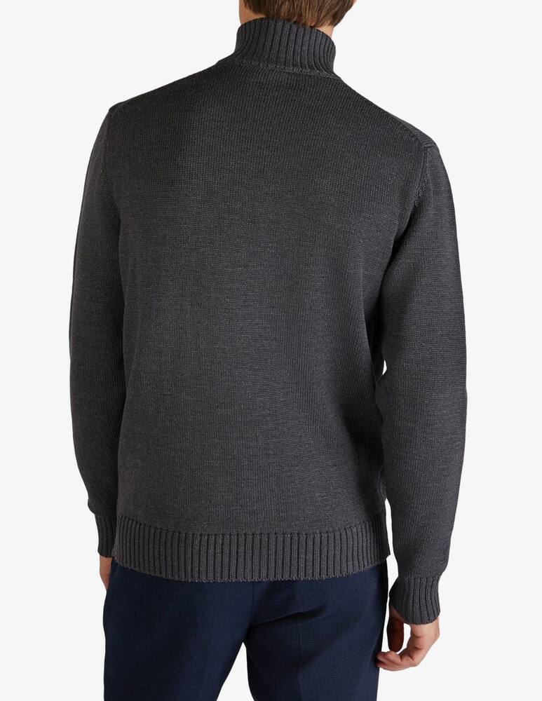 rinascente Slowear Cardigan bomber slim fit in lana merino Zanone